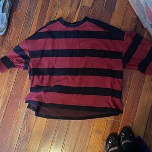 Red and black oversized y2k shirt
